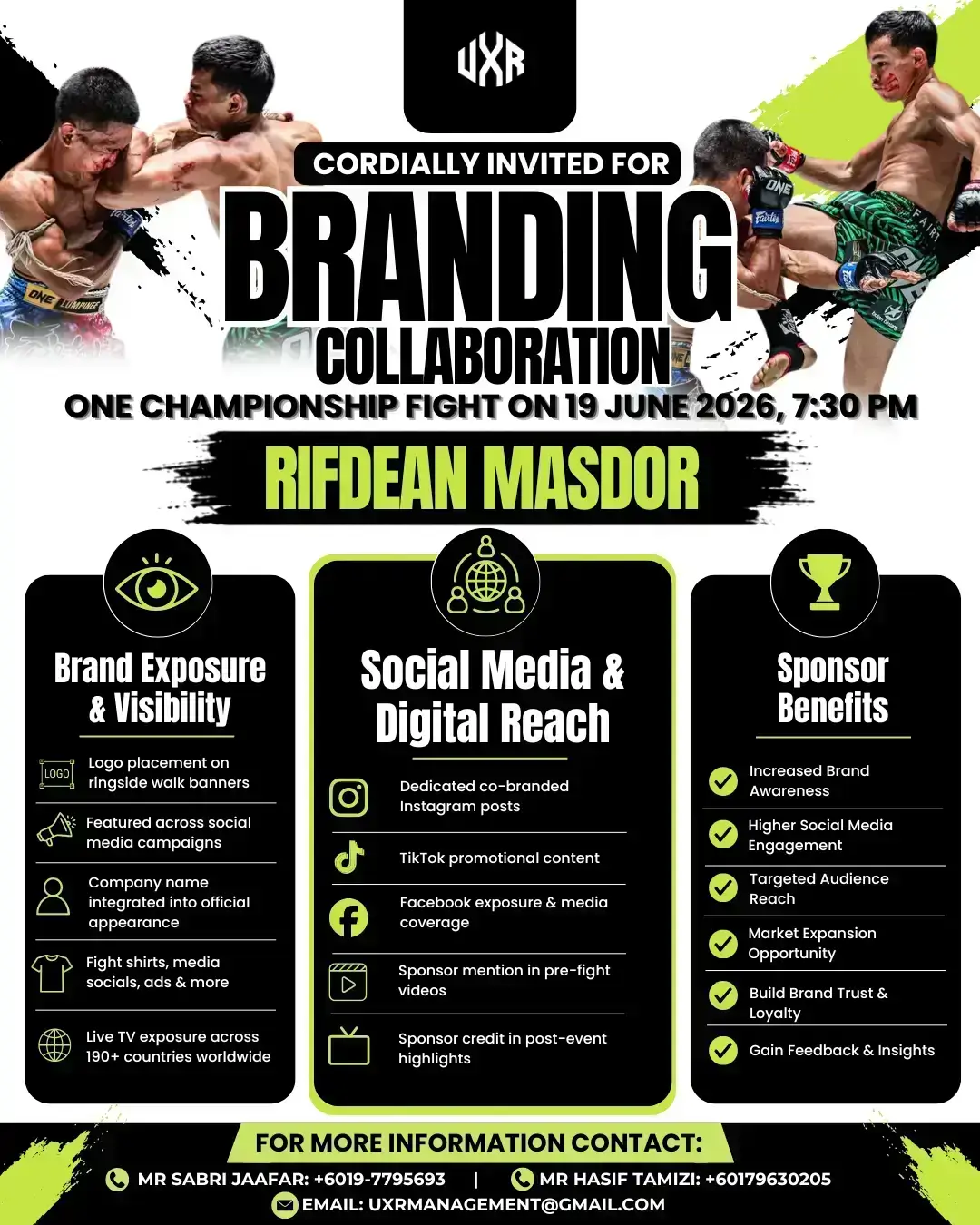 Sponsorship Fighting Poster